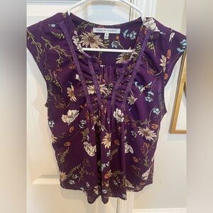 Collective Concepts Purple Floral Women's Top